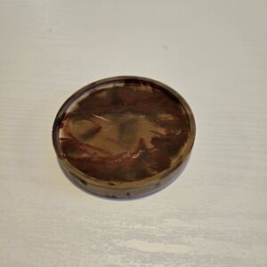 Elegant Brown and Gold Coaster